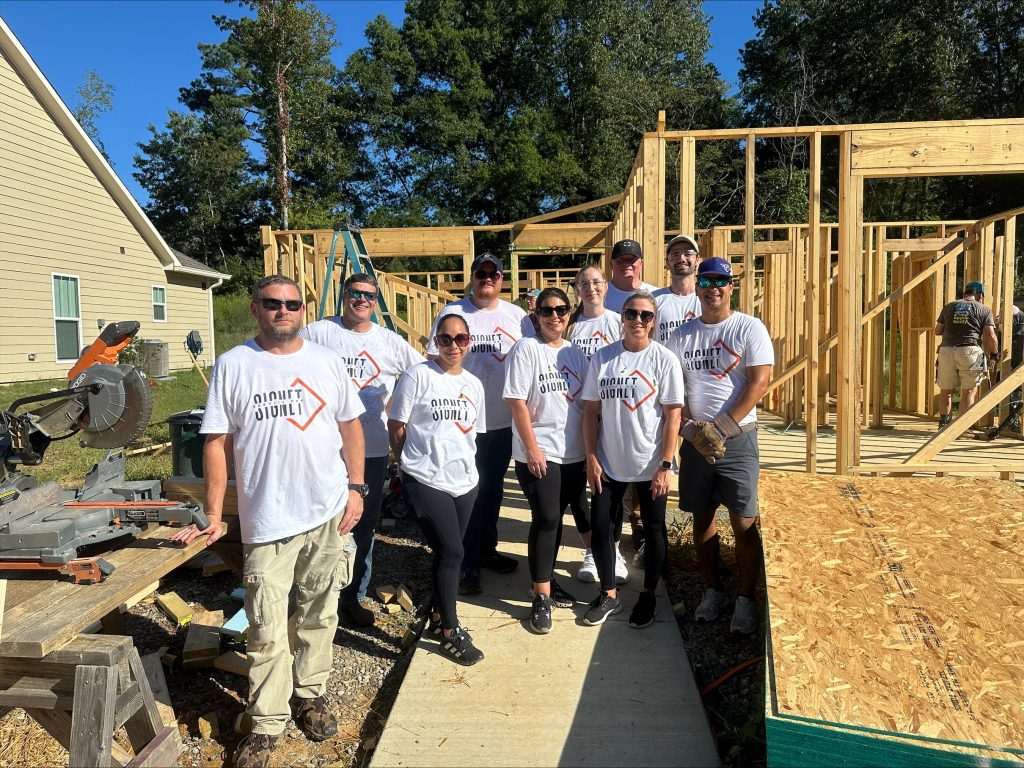 Accufoam employees at Habitat for Humanity 